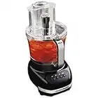 Hamilton Beach 70580C Food Processor, Black with Stainless Steel Accents