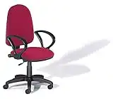 Rocada Silla de Escritorio Barata | Silla Oficina Color Roja | Silla despacho Cómoda, Ajustable y con Ruedas | Regulable en Altura | Tapizada en Tela Ignífuga y con Reposabrazos