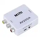 Docooler Mini AV A VGA Convertidor de Video Convertor Cuadro AV RCA CVBS a VGA Conversor de Video Conversor con Audio de 3.5mm a PC HDTV Converter