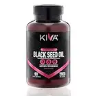 Kiva Black Seed Oil Capsules - Organic, Cold-pressed and RAW (90 Softgels)