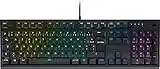 Corsair K60 RGB PRO Clavier mécanique gaming (Switchs mécanique CHERRY MX Low Profile SPEED: Lisse et Rapide, Châssis en Aluminium durable, Rétroéclairage à LED RGB par touche) AZERTY, Noir