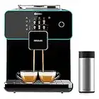 Cecotec Cafetera Superautomática con Molinillo Cumbia Power Matic-ccino 9000 Serie Nera S. 1500 W, 1,7 L, 20 Tipos de Bebidas, Sistema Custom Coffee, 19 Bares, Control Táctil, Depósito de Leche