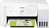 Epson EcoTank ET-2726 - Impresora de inyección de tinta 3 en 1 (Impresora, escáner, fotocopiadora), DIN A4, WiFi, USB 2.0 ) pantalla LCD de 3,7 cm , Color Blanco