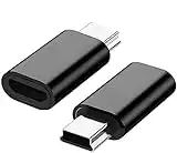 SADEKWORKS Micro USB auf Mini USB-B 2.0-Adapter, 2er Pack, Micro USB Buchse auf Mini USB-B 2.0-Stecker, Aufladen und Datenübertragung, kompatibel mit Dashcam, Digitalkameras, GPS