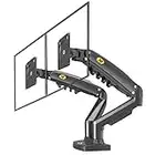 Ergosolid Supporto da scrivania per 2 Monitor PC LCD LED 17" - 27" Regolazione in più Assi, Girevole, Molla a Gas Fino a 2 x 9 kg