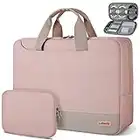 laptop bag for men women 15.6 inch 17 inch laptop carrying case business bag sleeve black shoulder bags grey pink (17-17.3 Inch, pink)