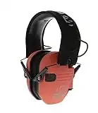 Walkers Razor Slim Ultra Low Profile Compact Design Adjustable Range Shooting Hunting Hearing Protection Electronic Earmuffs, Coral