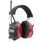 PROTEAR Ear Defenders with Bluetooth & Radio FM/AM, Built-in Rechargeable Lithium Battery,Safety Earmuffs Hearing Protection for Workshop,Garden/Mowing,Tractors, CE Certified SNR 30dB