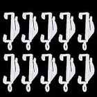 "50 Pcs White Curtain Hooks Curtain Rail Track Glider Hooks Curtain Rail Sliding Hooks for Door Curtain, Window Curtain "