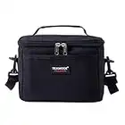 TEAMOOK 5L Insulated Lunch Bag Water-Resistant Leakproof Soft Cooler Bag for Adults and Kids,6 Can,Black