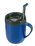 Zyliss E990003 Hot Mug Cafetera, Plástico/Silicona, Azul, Taza Café de Viaje Aislada/Filtro Para Café Molido/Taza Con Tapa/Copa de Camping, Apto Para Lavavajillas, 5 Años de garantía