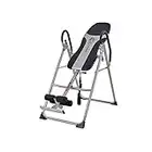 Kemket Inversion Table Back Therapy Fitness Reflexology Equipment - Inversion Table Inversion Machine With Comfort Backrest (Silver)