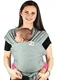 NimNik Baby Sling Wrap Carrier - Natural Cotton Multi Position Soft Sling for Newborns Infants from Birth | Grey