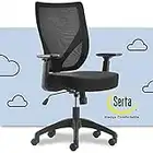 Serta Works Ergonomic Mesh Office Chair with Nylon Base, Black