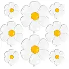 PartyWoo Daisy Balloons, 8 pcs Foil Flower Balloon Different Sizes Pack, Balloons for Daisy Balloon Garland as Party Decorations, Birthday Decorations, Wedding Decorations, Baby Shower Decorations