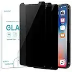 pehael [2+1 Pack Privacy Screen Protector for iPhone 11 Pro/iPhone Xs/iPhone X/iPhone 10 Anti-Spy Tempered Glass Film 9H Hardness Upgrade Edge Protection Easy Installation Bubble Free [5.8 inch]