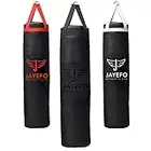 Jayefo Punch Bag Boxing Training – Hanging Punching Bag for Boxing, Karate, Muay Thai, Kickboxing, MMA, Boxing Bag Bracket for Training at Home & Gym, Heavy Bag 70 to 100 lbs | Unfilled 4ft (Black)