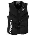 O'Neill Men's Reactor USCG Life Vest,Black/Black/Black,Large