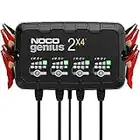 NOCO GENIUS2X4, 4-Bank, 8A (2A/Bank) Car Battery Charger, 6V and 12V Automotive Battery Charger, Battery Maintainer, Trickle Charger and Desulfator for AGM, Lithium, Motorcycle, and RV Batteries