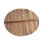 Wooden Wok Lid, Round Natural Wood Wok lid Wood Wok Lid With Handle, Lightweight Cedarwood Wok Lid for Stir Fry Pan, Anti-Hot, Anti-Spillover Wooden Kitchen Accessories