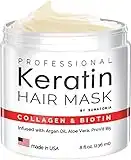 Professional Keratin Hair Mask - Made in USA - Nourishment Treatment for Hair Repair & Beauty - Biotin Collagen Coconut Oil & Pro-Vitamin B5 Protein Mask - Hair Vitamin Complex for All Hair Types - Mascarilla para el Cabello