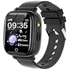 Montre Intelligente Enfants - Montre Connectée Enfant avec SOS Appel Caméra Musique 14 Jeux Alarme Calculatrice Lampe de Poche Jouets Smartwatch Téléphone Cadeaux Filles et Garçons de 4-12 Ans - Noir