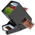 35mm Slide Viewer LED Transparency Viewer, 3X Magnification, Handheld Viewer for 35mm Slides & Film Negatives