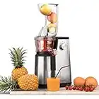 H.Koenig Extracteur Fruits et Légumes Vertical GSX22 Centrifugeuse Vitamin + sans BPA-82 mm Large Bouche-3 Tamis pour jus Fin ou épais et Sorbet-Pression Douce 60 Tours, 400 W