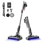 IRIS USA Cordless Cyclone Vacuum Cleaner w/ Motorized Brush Head, 2-in-1 Attachment, 60 RPM Self Standing Suction Stick with Rechargeable Battery, Hard Floor Rugs Carpet Home Office, 35 Min. Run Time