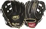 Rawlings boys Infield/Outfield Baseball Glove, 11.75 Inch - Pro H Web Black/Gold, inch US