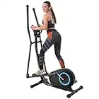 Crosstrainer für zuhause,Ellipsentrainer,Heimtrainer,7 Modi, 8 magnetische Widerstandsstufen, mit Pulsmesser und Wasserhalter, rutschfeste Pedale, elektronisches LED-Display, geräuscharmer Antrieb