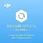 DJI Mini 2 Care Refresh (2 Anni), Garanzia per DJI Mini 2, fino a Tre Sostituzioni Entro 24 Mesi, Supporto Rapido, Copertura Contro gli Incidenti e i Danni Causati dall'Acqua, Attivato Entro 48 Ore