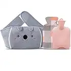 Wärmflasche Wärmflaschengürtel Koala Wärmflasche aus Gummi mit weichem Taillen-Bezug, Wärmflasche für Nacken und Schulter, Rücken, Beine, Taillenwärmung