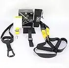 SUSPENSION TRAINER KIT, BODY WEIGHT STRAPS FOR FULL BODY RESISTANCE TRAINING, LIGHTWEIGHT SUITABLE TO USE INDOORS AND OUTDOORS, INCLUDES DOOR ANCHORS, OUTDOOR EXTENSION STRAP, EXERCISE GUIDE AND BAG