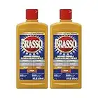 Brasso Metal Polish, 8 oz Bottle for Brass, Copper, Stainless, Chrome, Aluminum, Pewter & Bronze, 8 oz (Pack of 2)