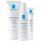 La Roche-Posay Effaclar Dermatological 3 Step Acne Treatment System, Salicylic Acid Acne Cleanser, Pore Refining Toner, and Benzoyl Peroxide Spot Treatment for Sensitive Skin, 2-Month Supply