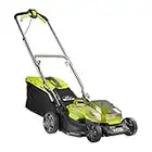 RYOBI - Cortacésped Eléctrico Sin Cable Brushless 18V ONE+ - Ø37cm - Recogida y Mulching, Sistema Vertebrae, 6 Alturas de Corte, Larga Autonomía - Batería y Cargador no Incluidos - RY18LMX37A-0