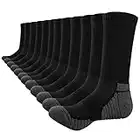 TANSTC Chaussette De Sport AntidéRapante Pour Hommes Femmes, 6 Paires AntidéRapante Respirant RandonnéE Chaussettes Pour Football Basketball Velo Trekking Aptitude,Noir et gris clair M 39-42