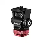 180° Rotary Mini Ball Head Ballhead Hot Flash Shoe Mount Adapter 1/4 Inch Screw with Wrench for DSLR Camera Microphone LED Video Light Monitor Tripod Monopod