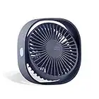 MATEPROX Mini USB Desk Fan,Small Desktop Table Personal Fan with 3 Speed,Quiet Cooling Wind for Office Desktop Room Car Travel (Blue)