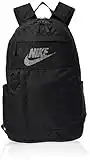 Nike NK ELMNTL BKPK-2.0 LBR Sports Backpack, Black/Black/White, 45 cm