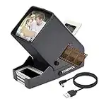 35mm Slide and Film Viewer, Negative Viewer, Desk Top LED Lighted Illuminated Viewing, 3X Magnification, USB Powered