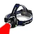 AuKvi Red Light Headlamp,3 Mode Red LED headlamp,Zoomable Red headlamp,Adjustable Focus Red LED Headlight For Astronomy, Aviation, Night Observation,etc