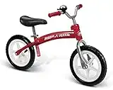 Radio Flyer 800A Glide and Go, Toddler Balance Bike, Ages 2.5-5, Red, S/M