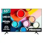 Hisense 65A6EG (65 Pulgadas) 2022 Series - Smart TV 4K UHD con Dolby Vision HDR, DTS Virtual X, Freeview Play, Alexa Built-in, Bluetooth (2022), Black