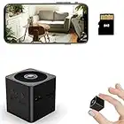 Spy Camera Wifi Hidden Camera with Audio & Video Recording 1080P 64GB Indoor Security Record 10HR Remote Monitor Mini Small Portable Cam for Home Baby Pet with Motion Detection Alarm Push Night Vision