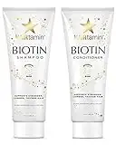 Hairtamin Hair Growth Shampoo and Conditioner Set - Paraben & Sulfate Free Volumizing & Moisturizing Best Natural Shampoos and Conditioners Gentle Moisturizer on Curly & Color Treated Hair