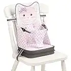 Baby Polar Gear Portable Booster Seat – A take-Anywhere highchair with an Integrated Pocket – for Toddlers Aged 1–3 – Lightweight, Safe and Easy-to-Clean – Kitten