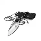 Wolfgangs CITO Neck Knife Messer - inklusive Kydex Scheide und Kugel Halskette zum umhängen - Mini Tactical Survival Outdoor Messer für verstecktes tragen (Cito - Silber)