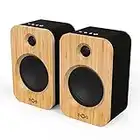 House of Marley Get Together Duo Bluetooth Speakers - Sustainably Crafted, Bookshelf Style, Wireless Sound System, Mains Powered or 20 Hours Battery Life, Aux in Function, High Definition Amplifiers